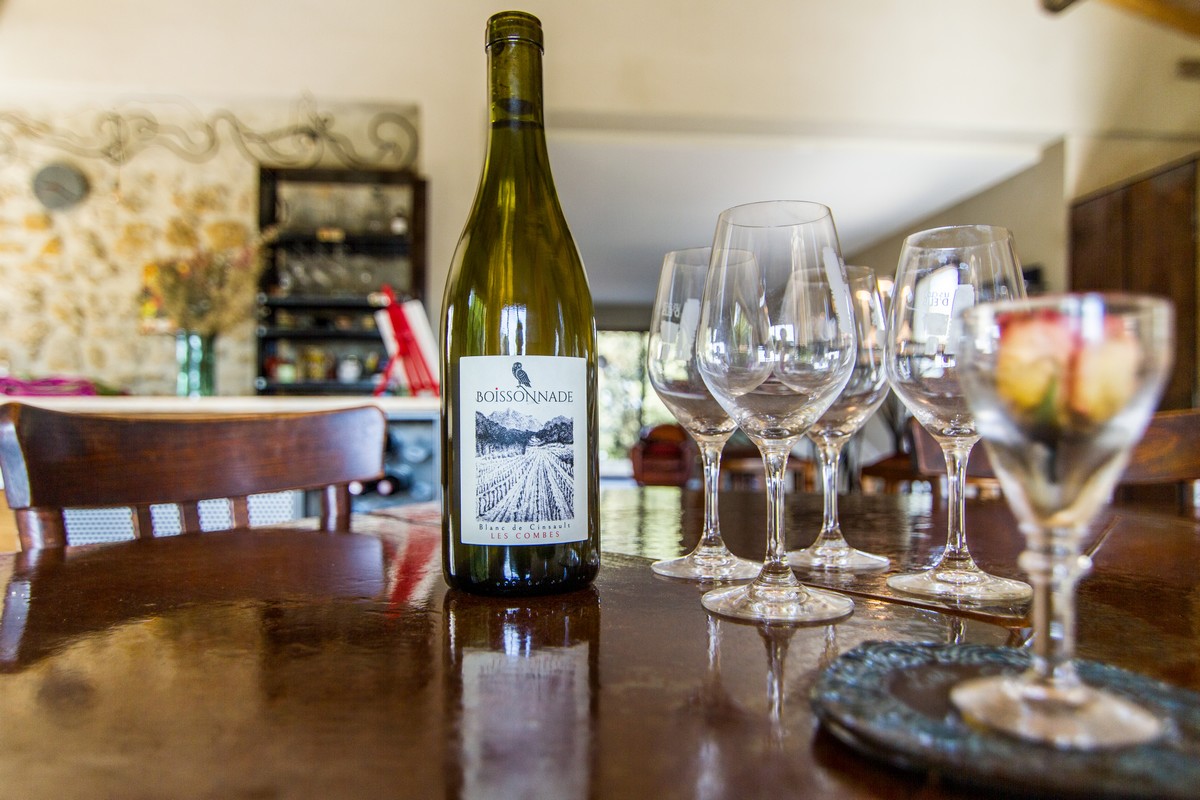 Dégustation de vins au Mas de Boissonnade
